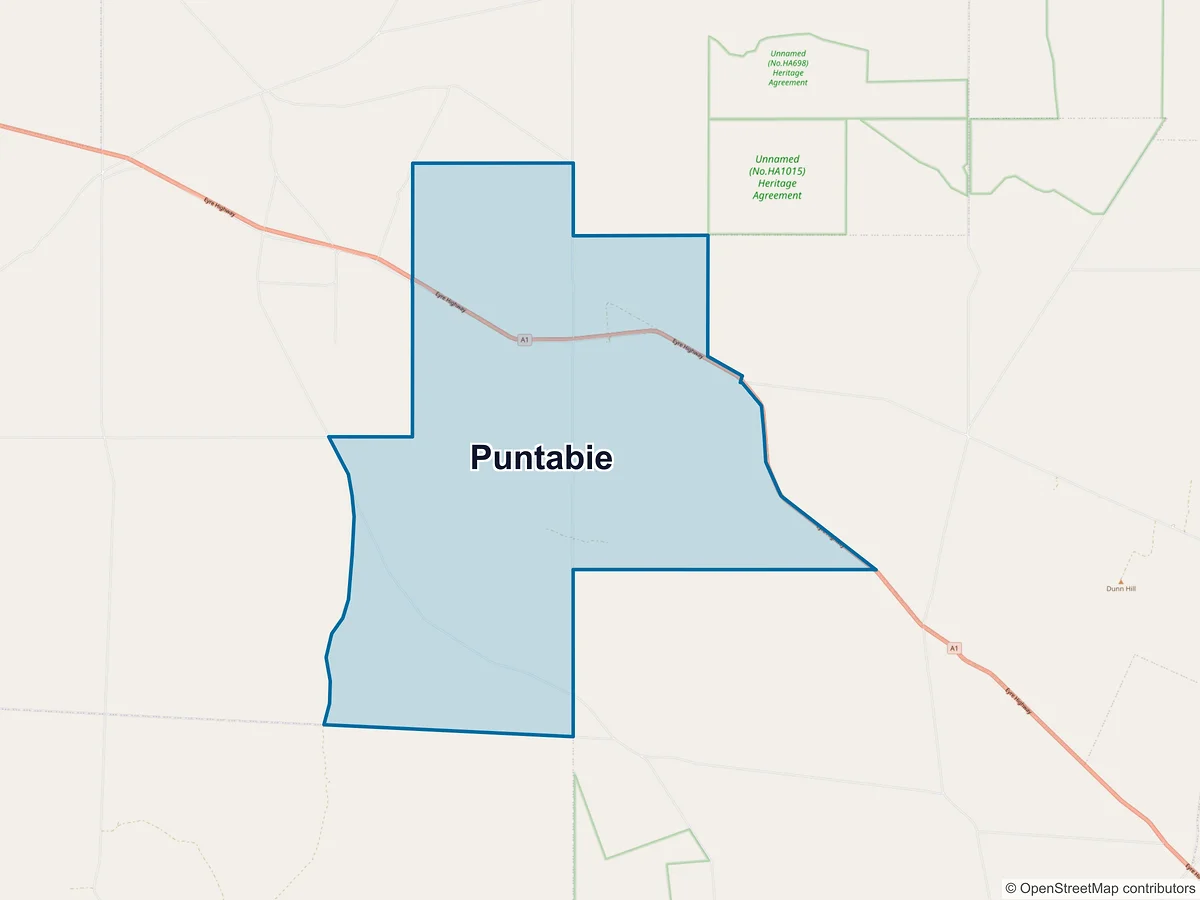Map of Puntabie, SA, Australia