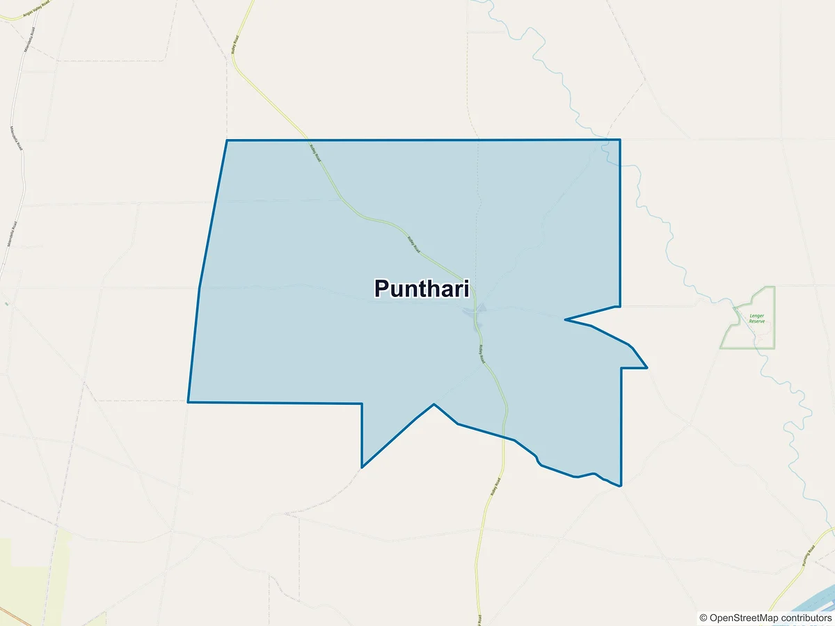 Map of Punthari, SA, Australia