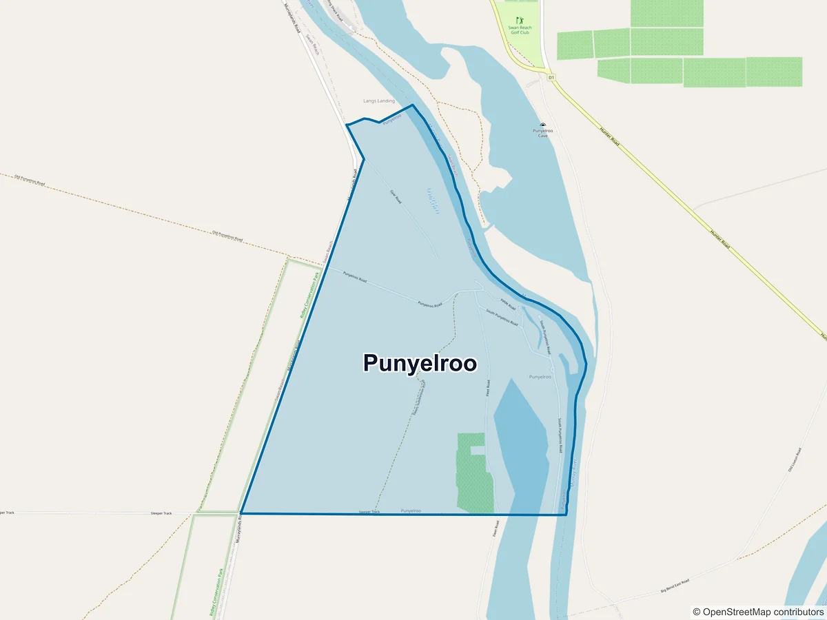 Map of Punyelroo, SA, Australia