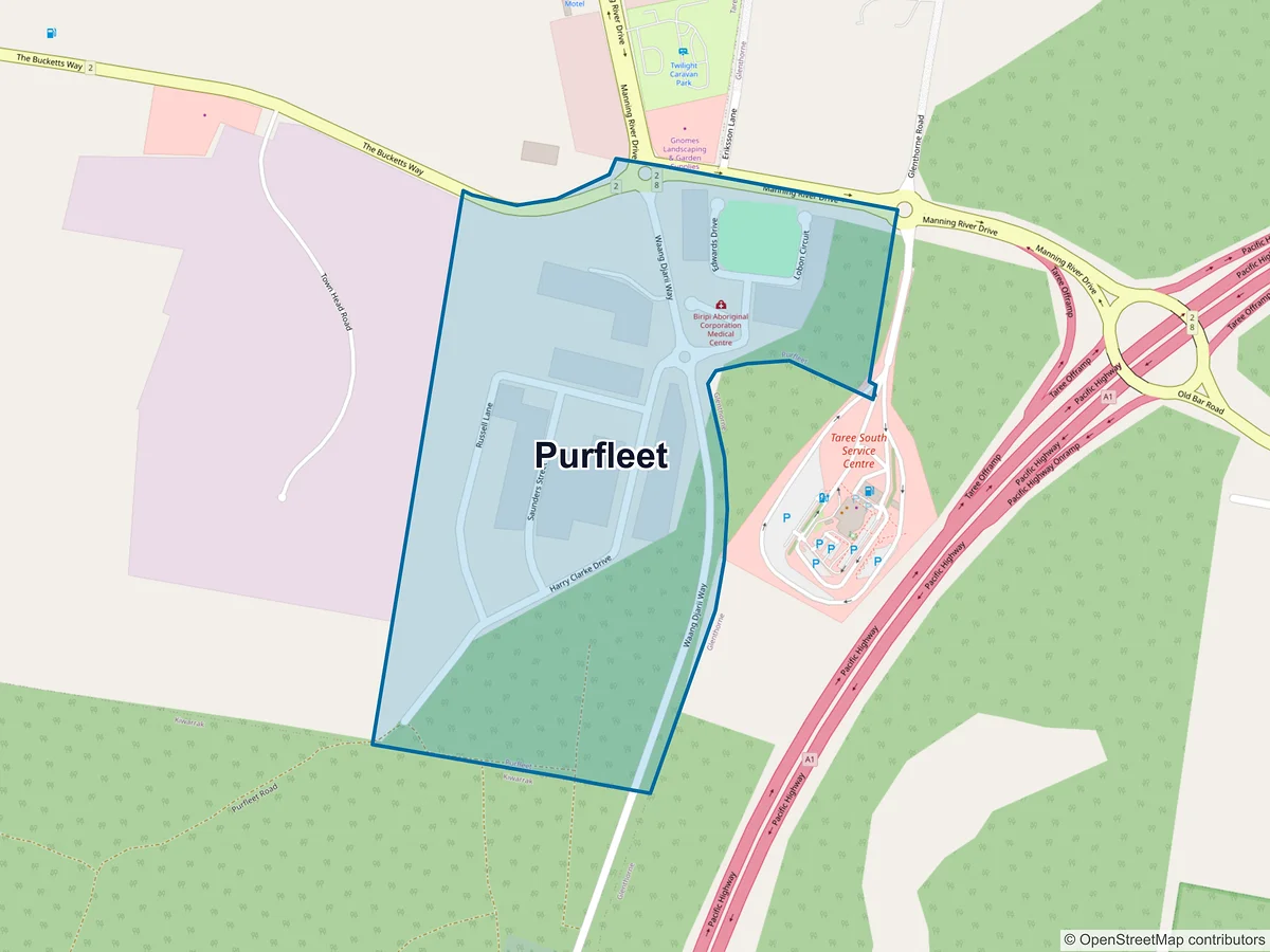 Map of Purfleet, NSW, Australia
