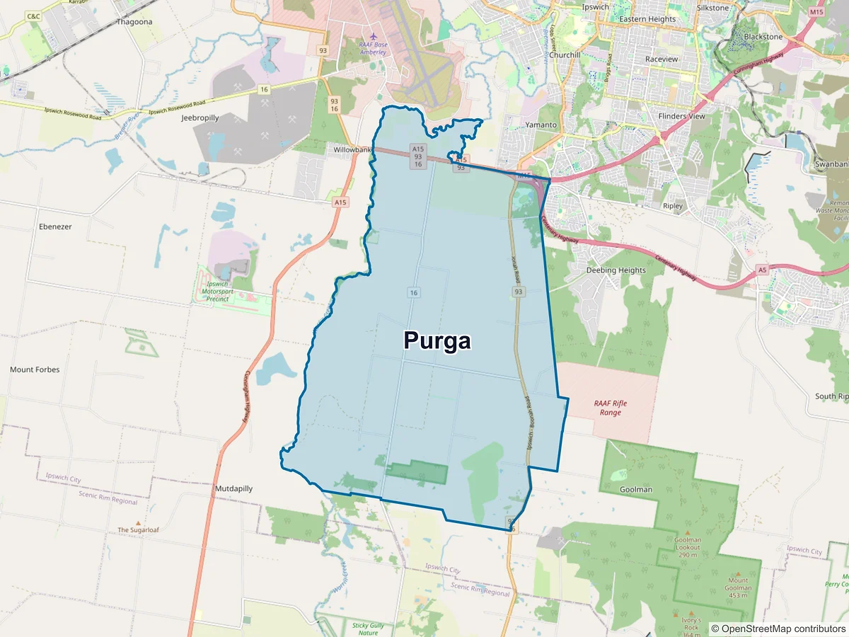 Map of Purga, QLD, Australia