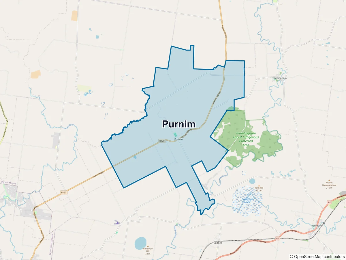 Map of Purnim, VIC, Australia