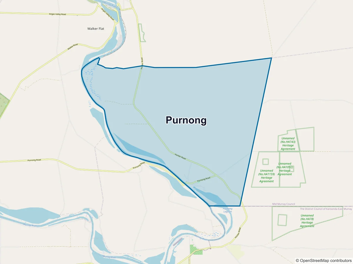 Map of Purnong, SA, Australia