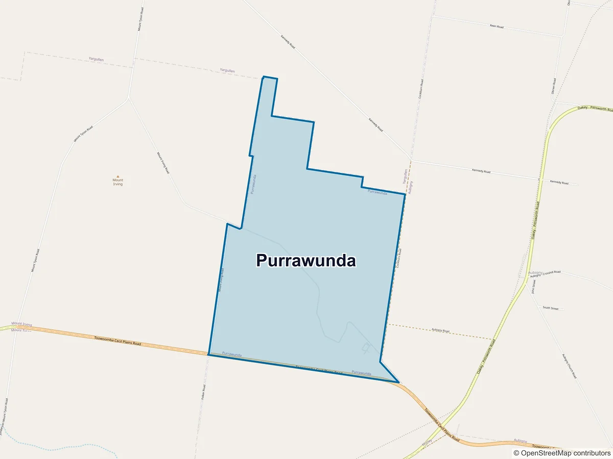 Map of Purrawunda, QLD, Australia