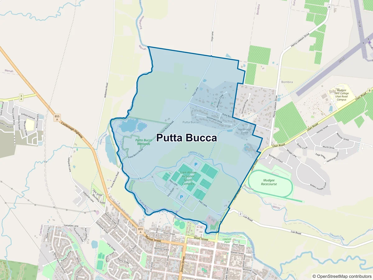 Map of Putta Bucca, NSW, Australia