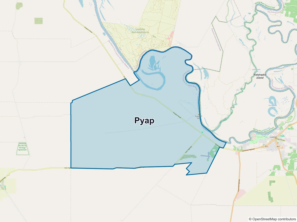Map of Pyap, SA, Australia