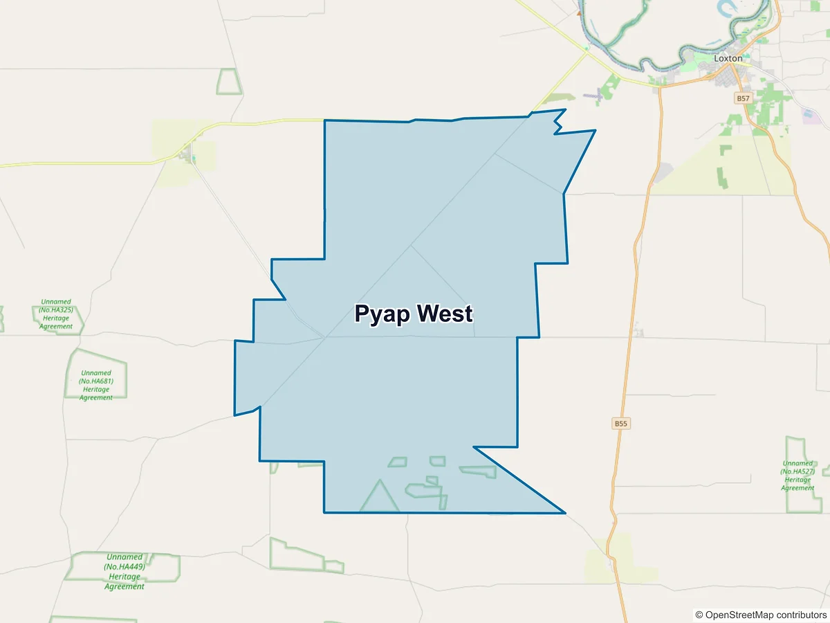 Map of Pyap West, SA, Australia
