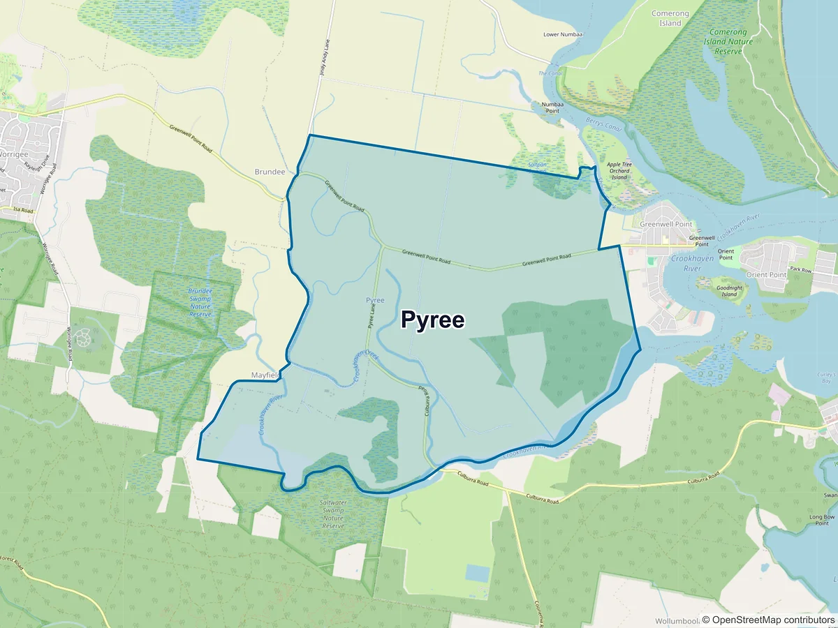 Map of Pyree, NSW, Australia