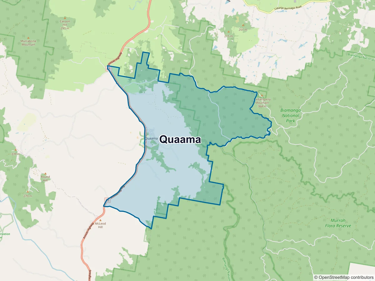 Map of Quaama, NSW, Australia