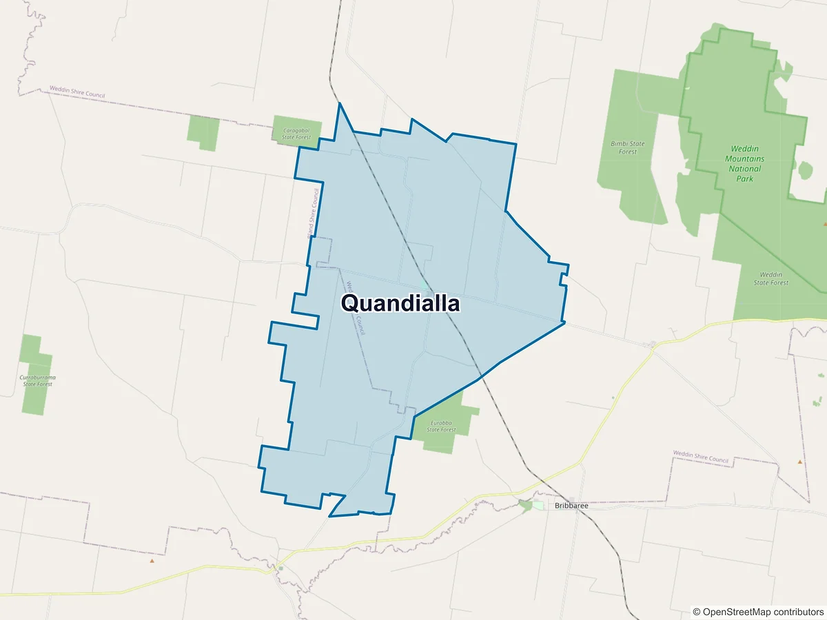 Map of Quandialla, NSW, Australia
