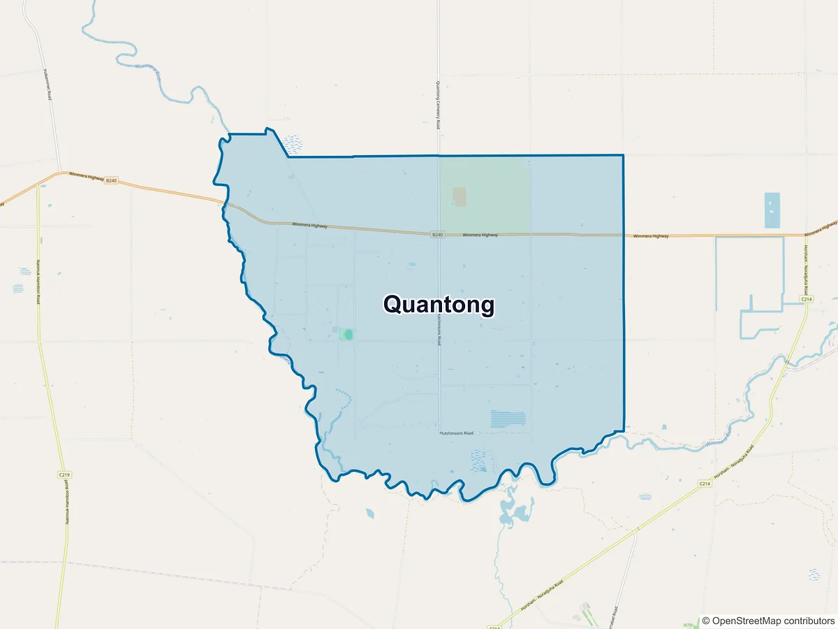 Map of Quantong, VIC, Australia