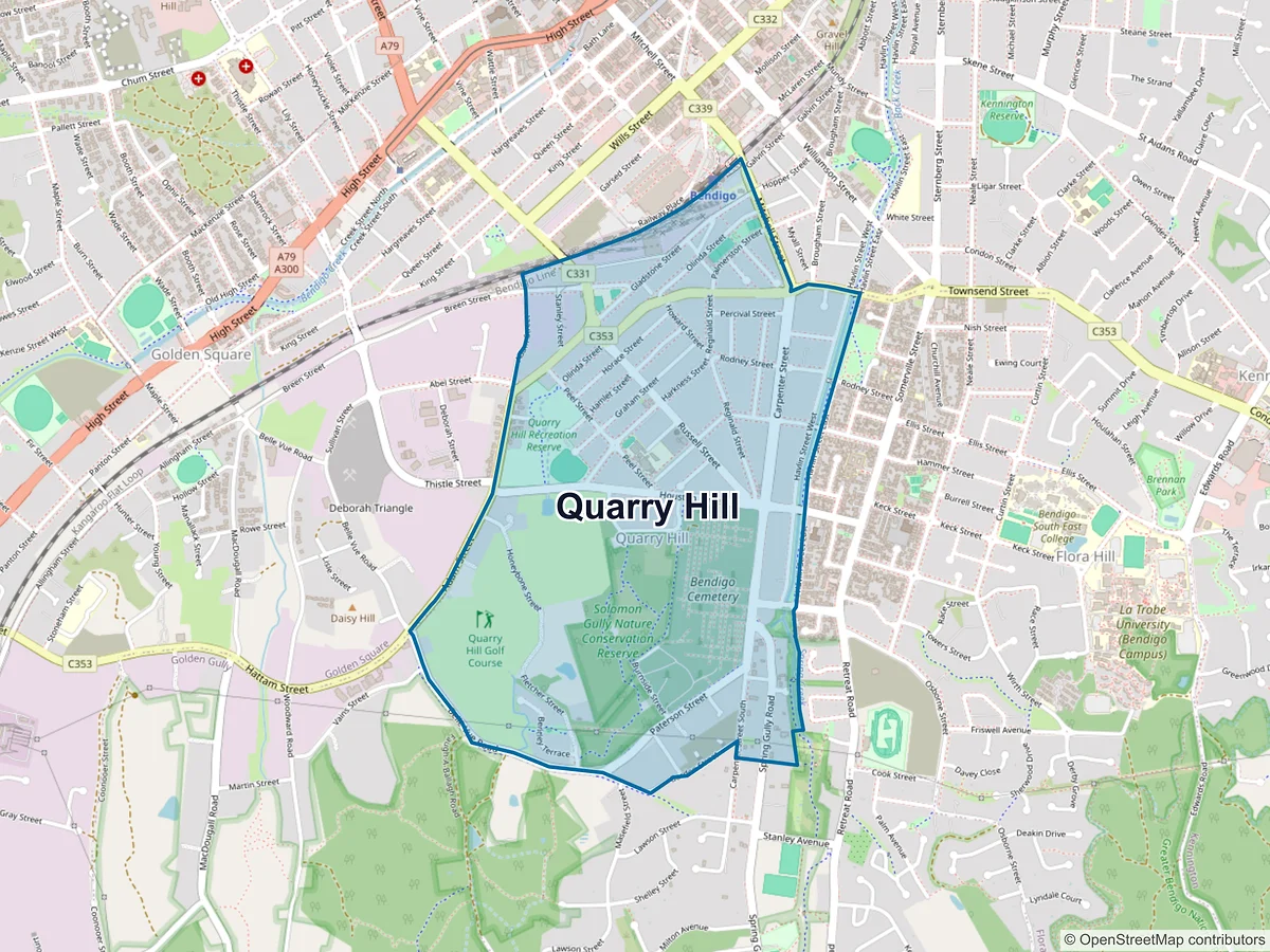 Map of Quarry Hill, VIC, Australia