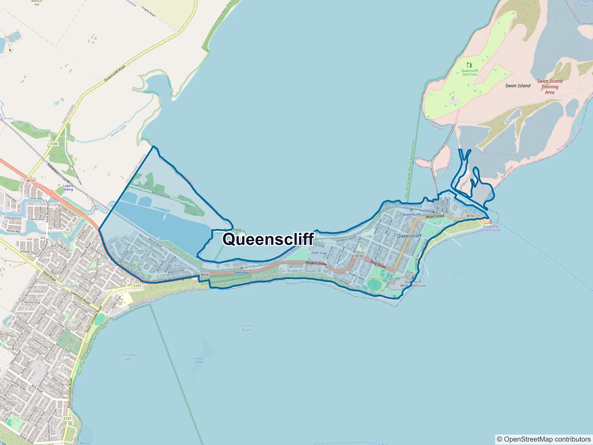 Map of Queenscliff, VIC, Australia
