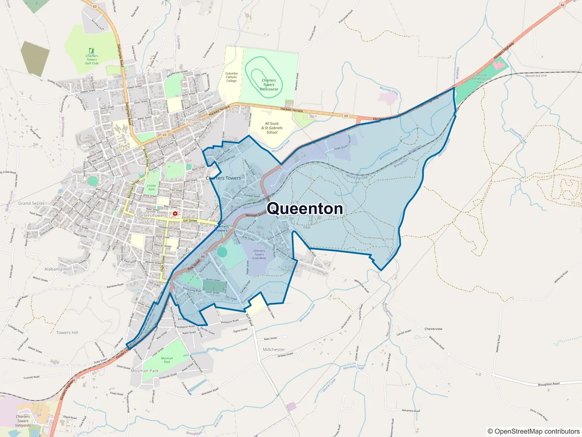 Map of Queenton, QLD, Australia