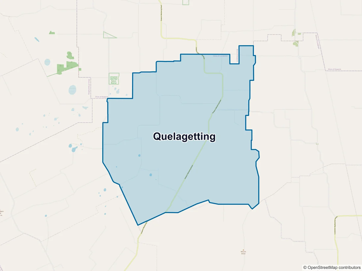 Map of Quelagetting, WA, Australia