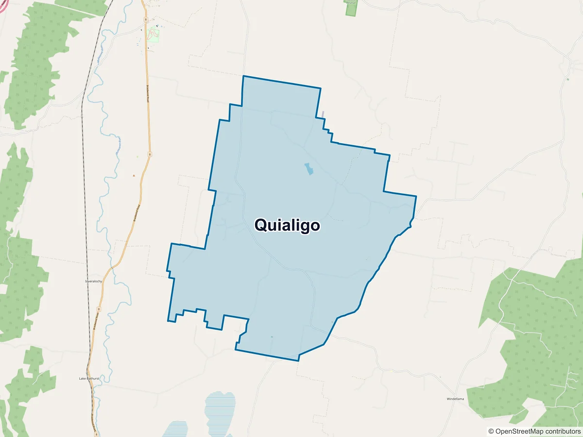 Map of Quialigo, NSW, Australia