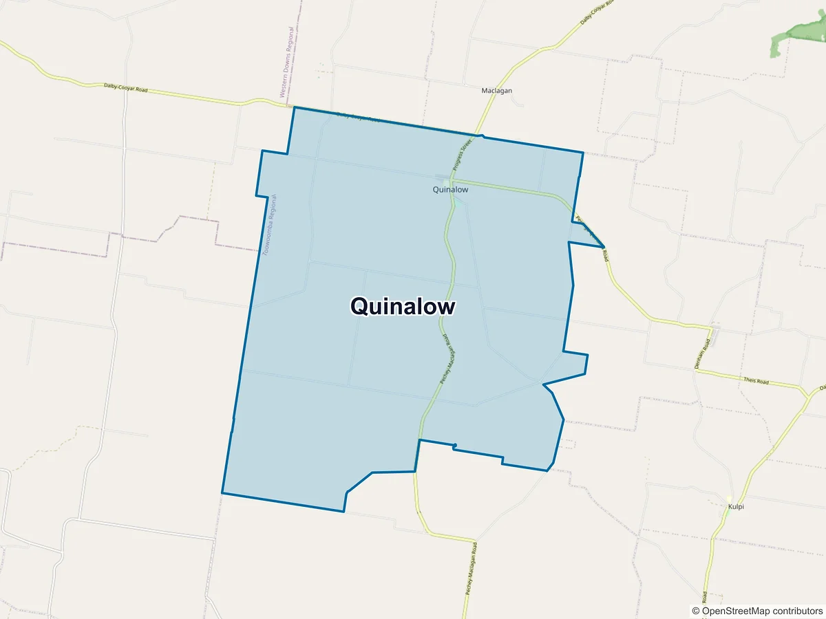 Map of Quinalow, QLD, Australia
