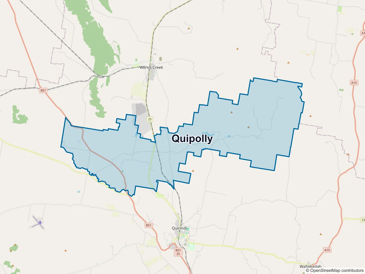 Map of Quipolly, NSW, Australia