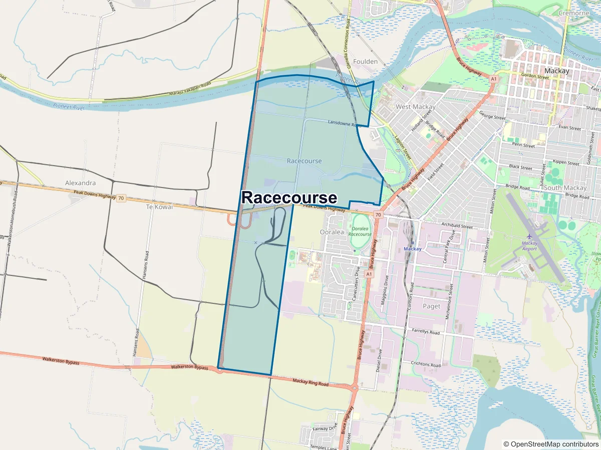 Map of Racecourse, QLD, Australia