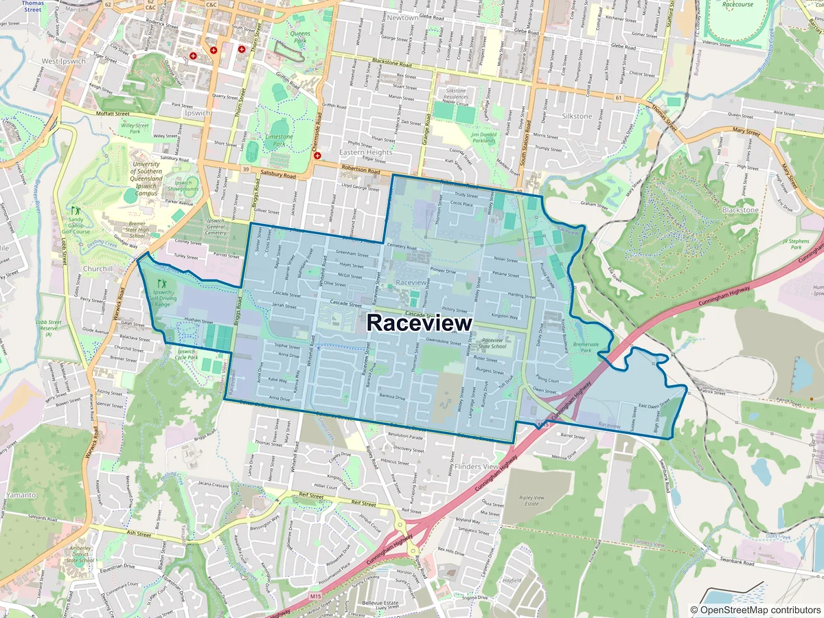 Map of Raceview, QLD, Australia