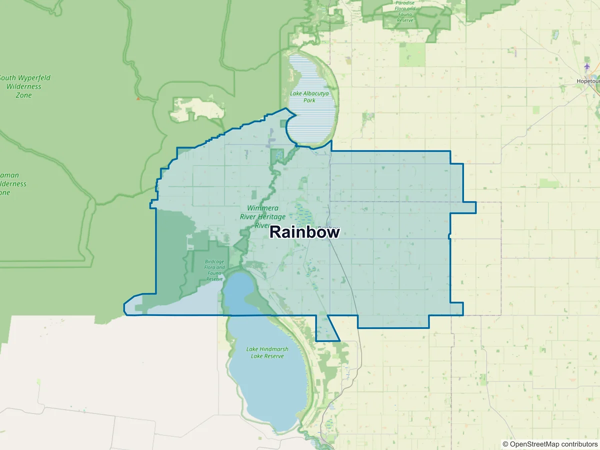 Map of Rainbow, VIC, Australia