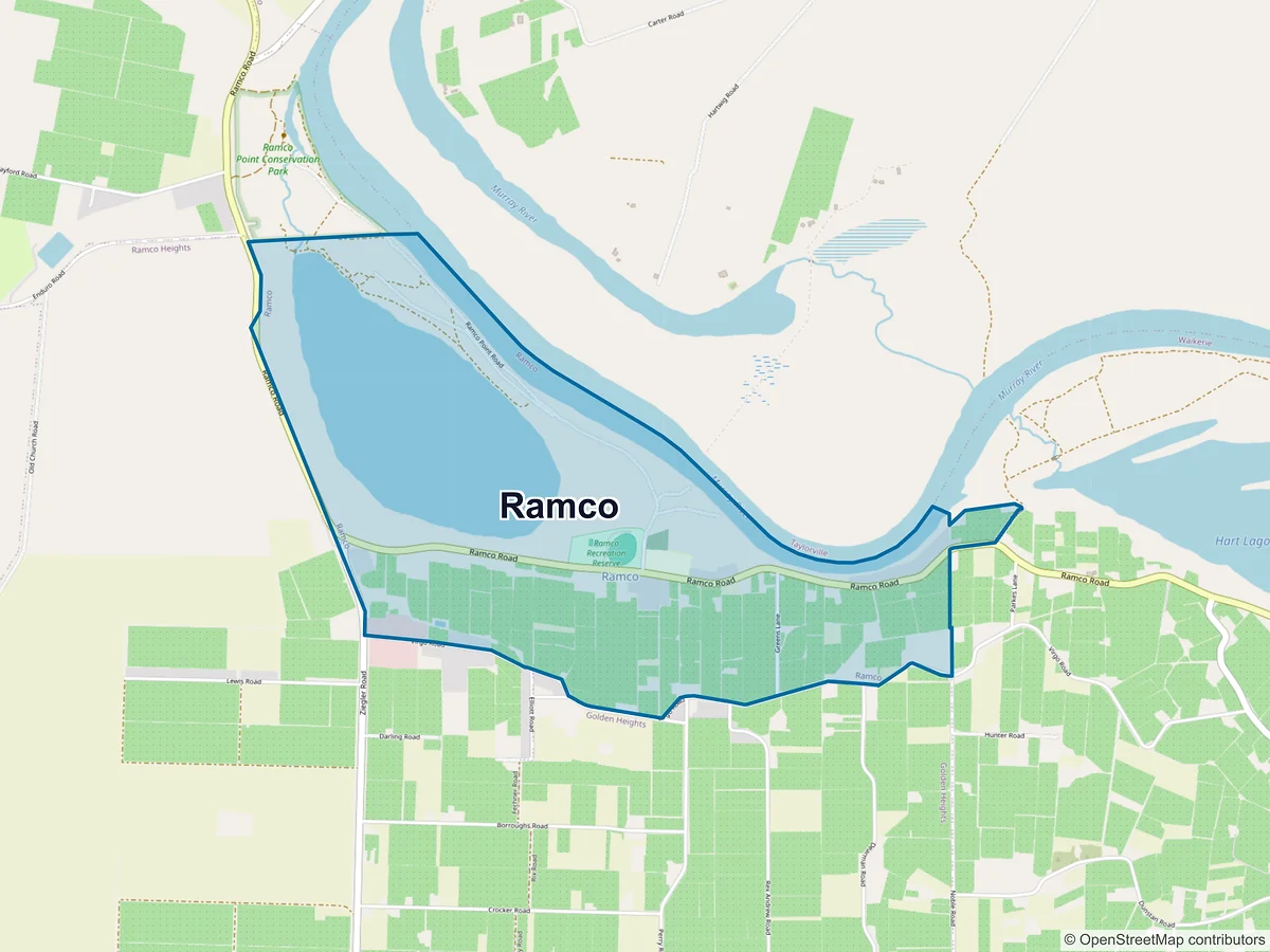 Map of Ramco, SA, Australia