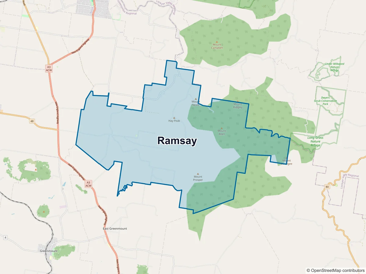 Map of Ramsay, QLD, Australia