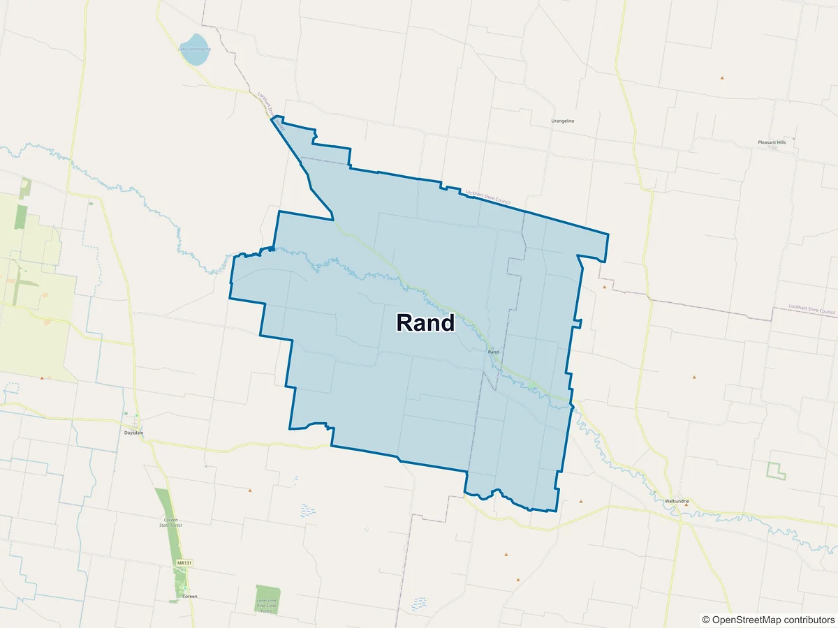 Map of Rand, NSW, Australia