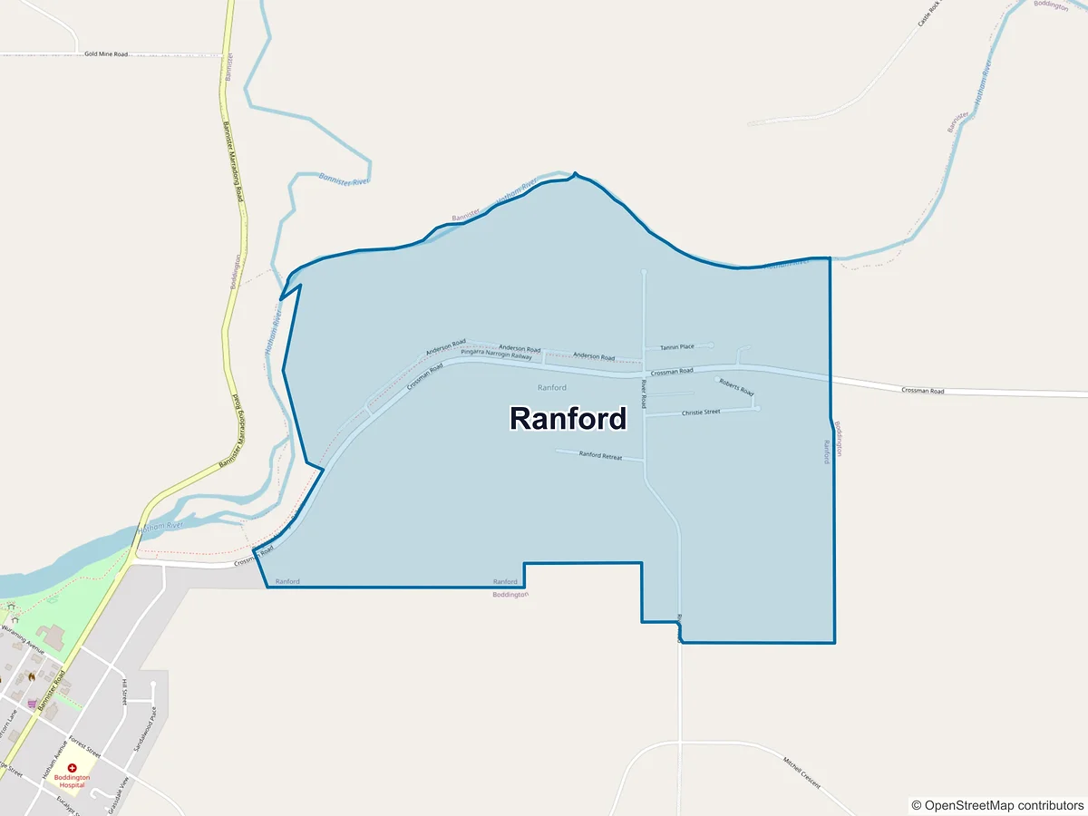 Map of Ranford, WA, Australia