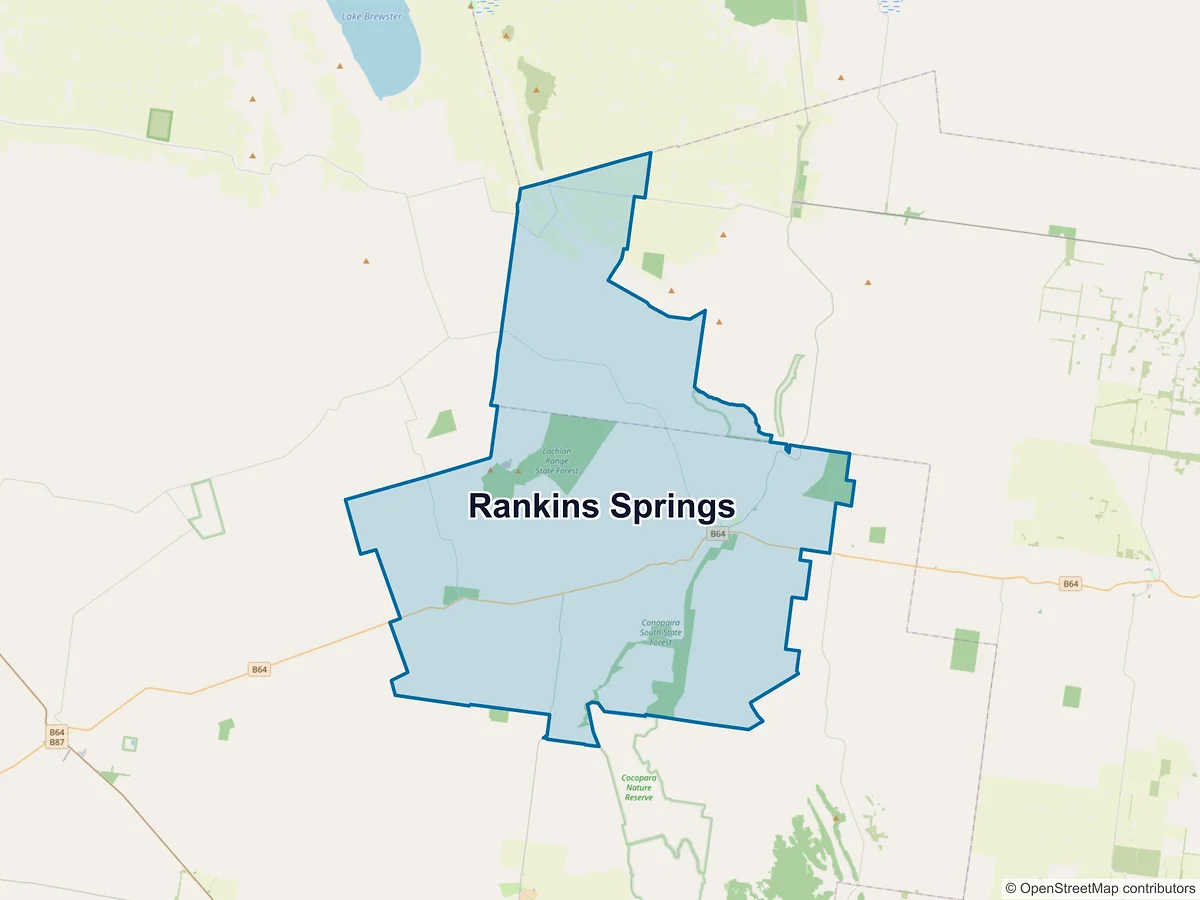 Map of Rankins Springs, NSW, Australia