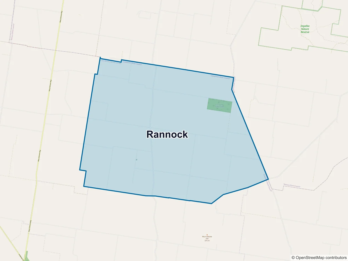 Map of Rannock, NSW, Australia