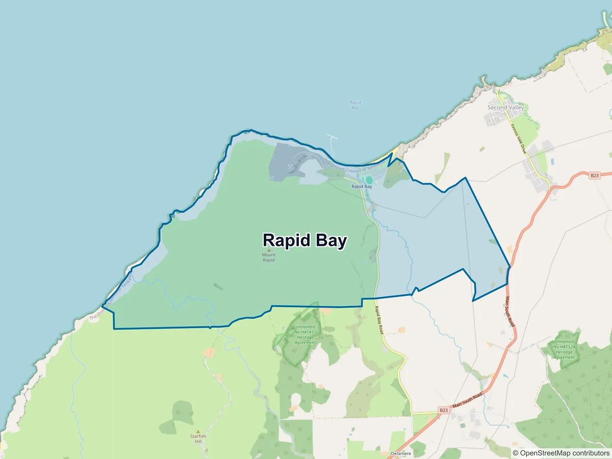 Map of Rapid Bay, SA, Australia