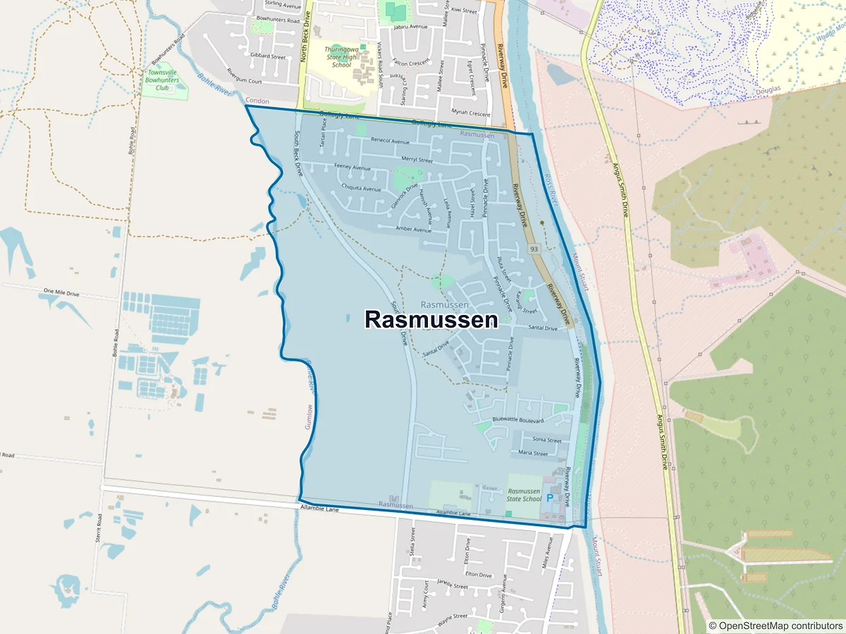 Map of Rasmussen, QLD, Australia