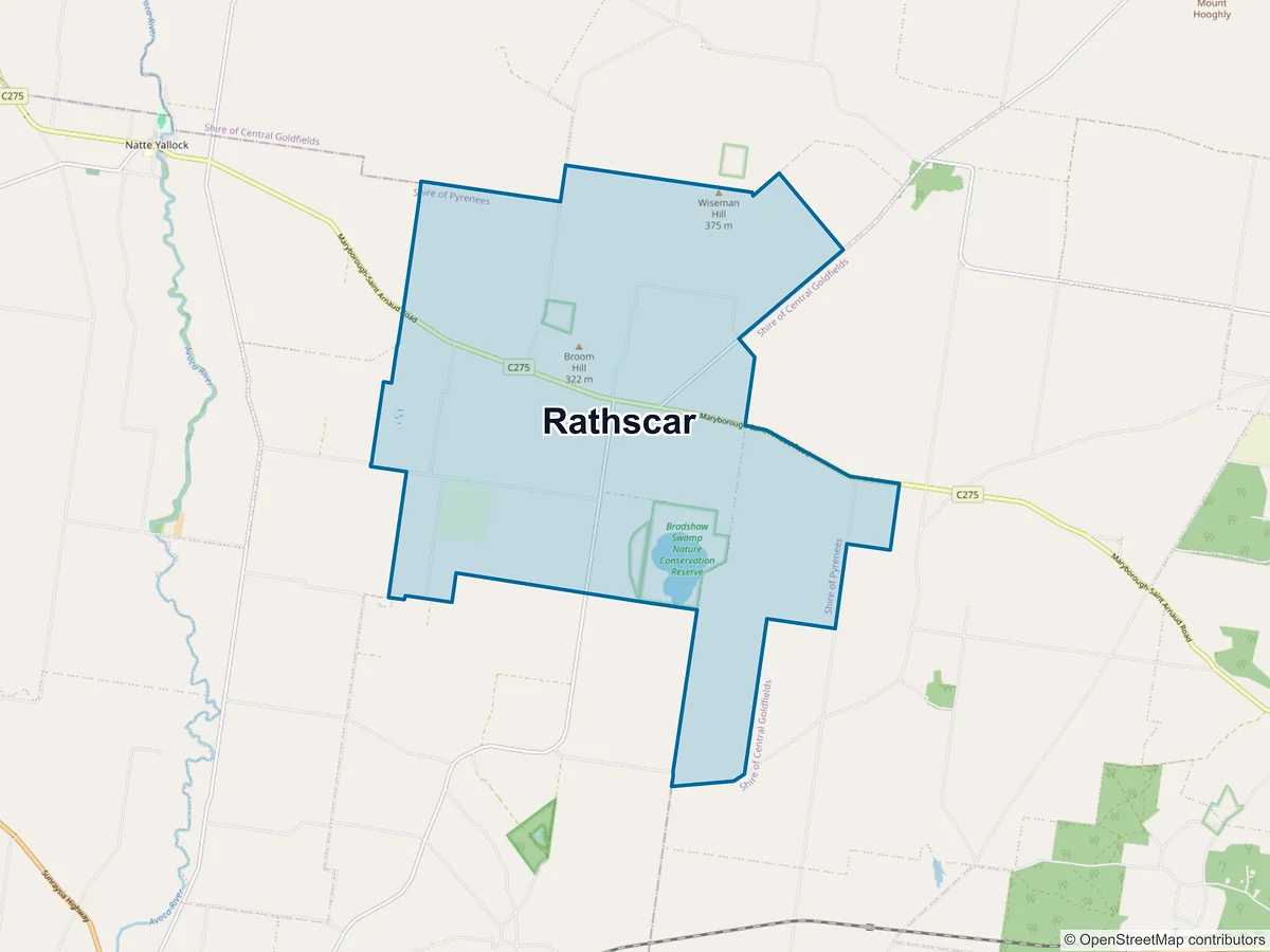 Map of Rathscar, VIC, Australia