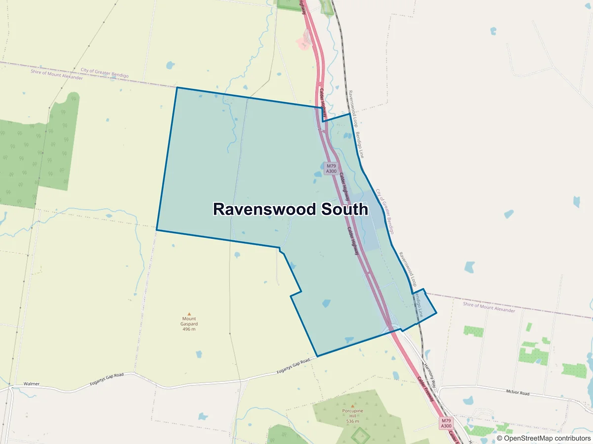 Map of Ravenswood South, VIC, Australia