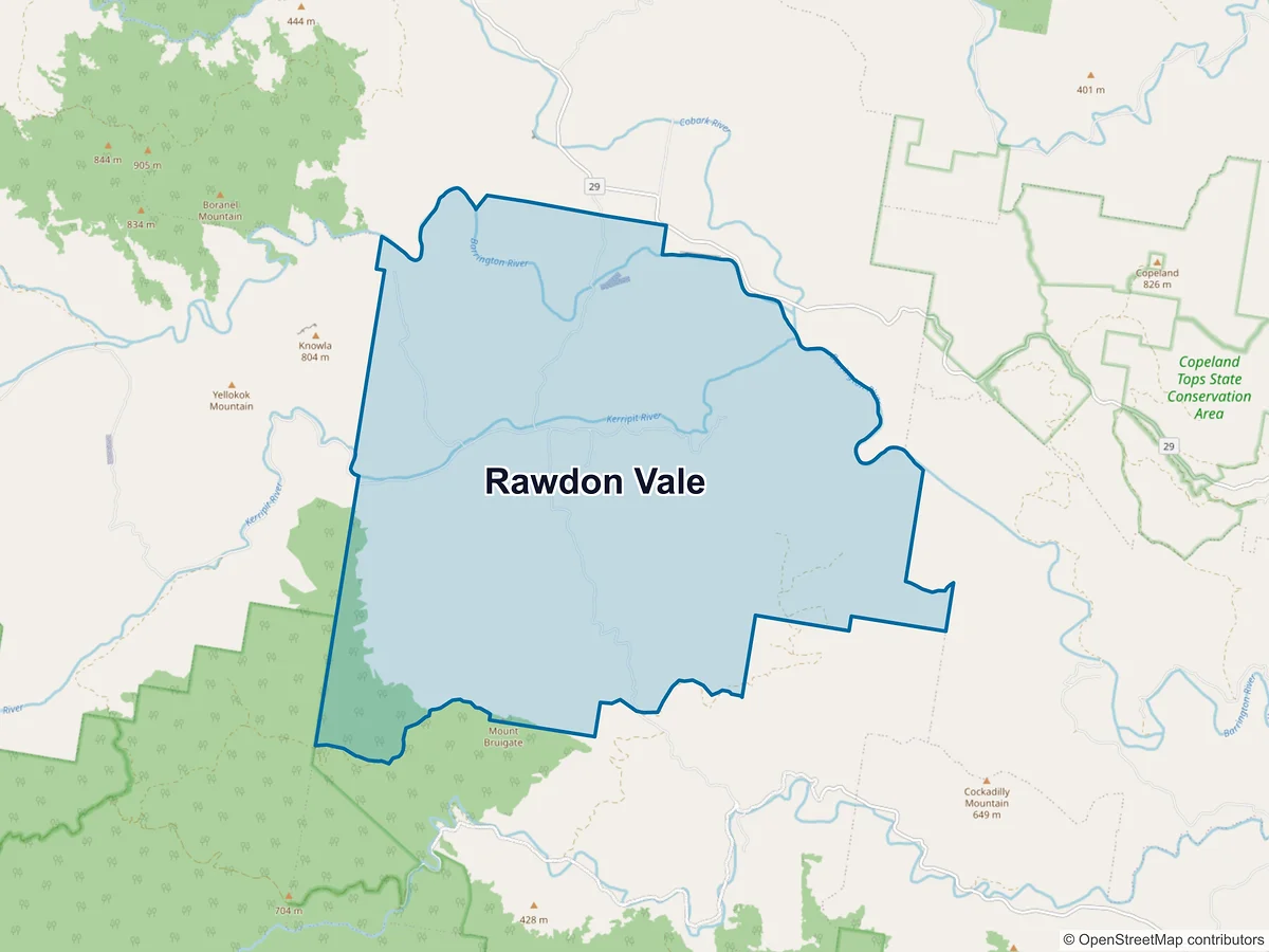 Map of Rawdon Vale, NSW, Australia