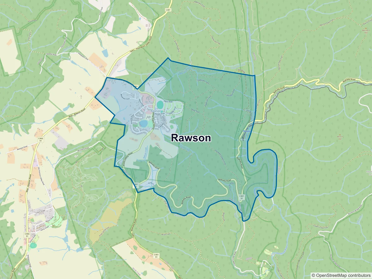 Map of Rawson, VIC, Australia