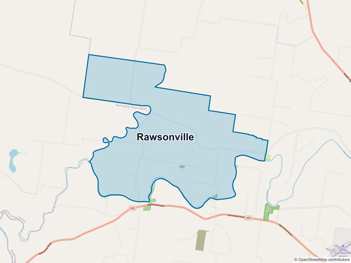 Map of Rawsonville, NSW, Australia
