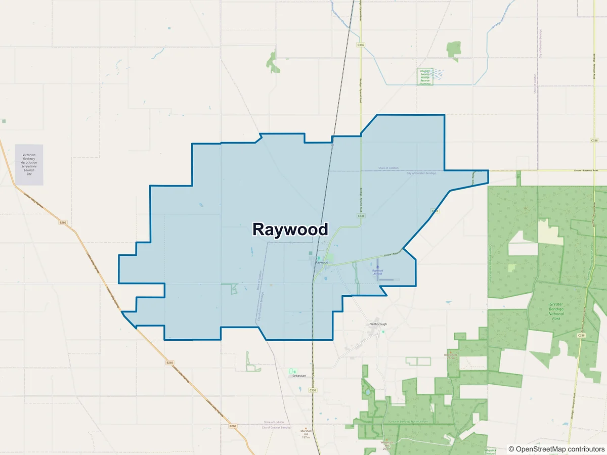 Map of Raywood, VIC, Australia