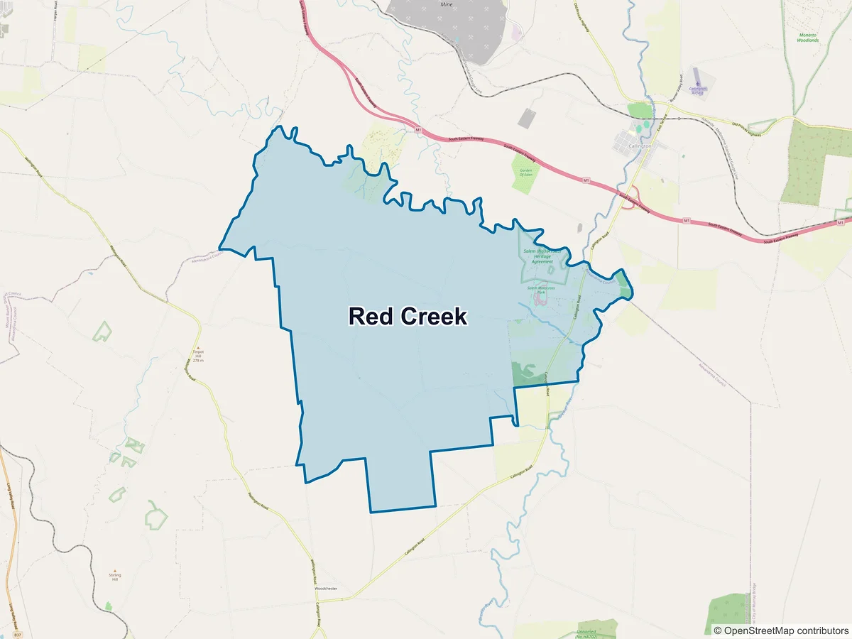 Map of Red Creek, SA, Australia