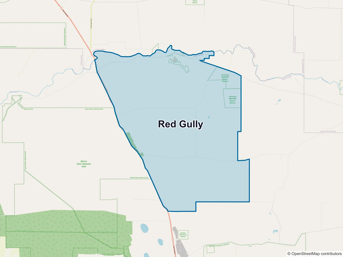 Map of Red Gully, WA, Australia