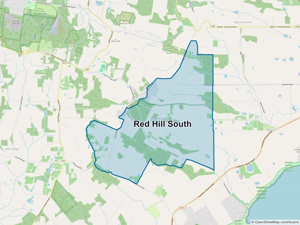 Map of Red Hill South, VIC, Australia