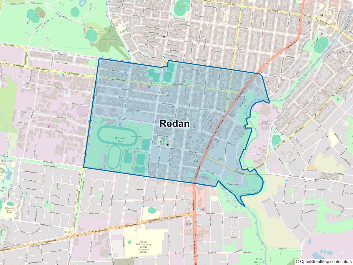 Map of Redan, VIC, Australia
