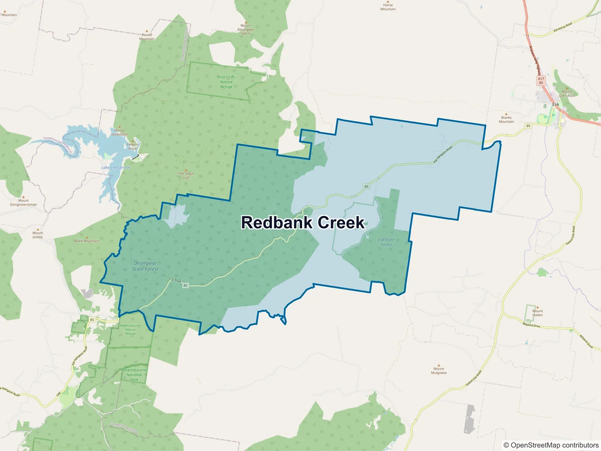 Map of Redbank Creek, QLD, Australia