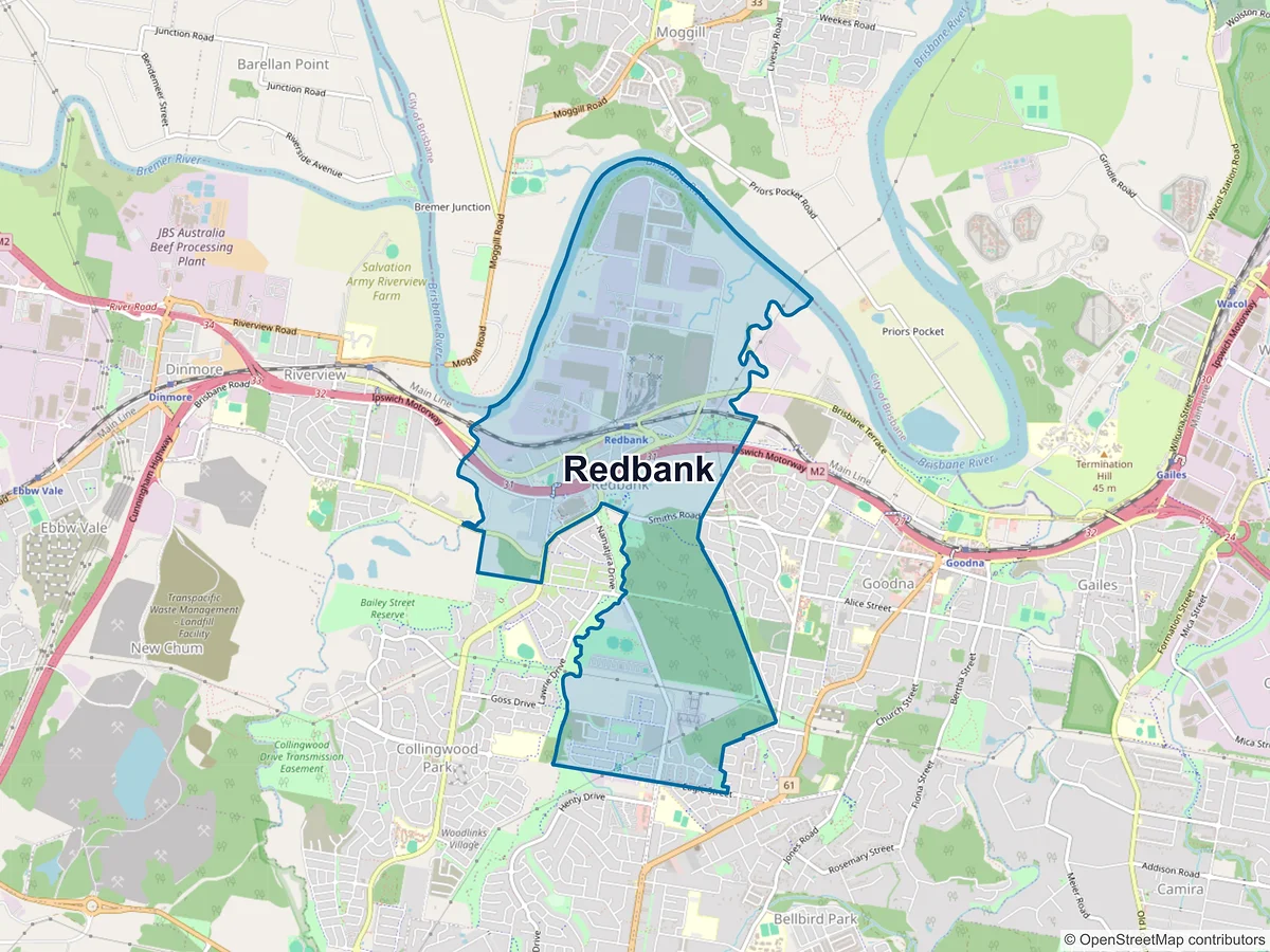 Map of Redbank, QLD, Australia