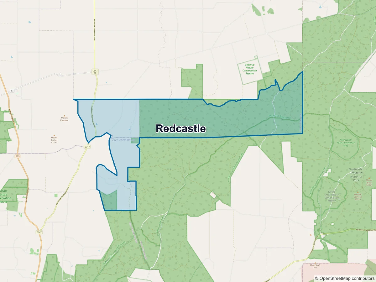 Map of Redcastle, VIC, Australia