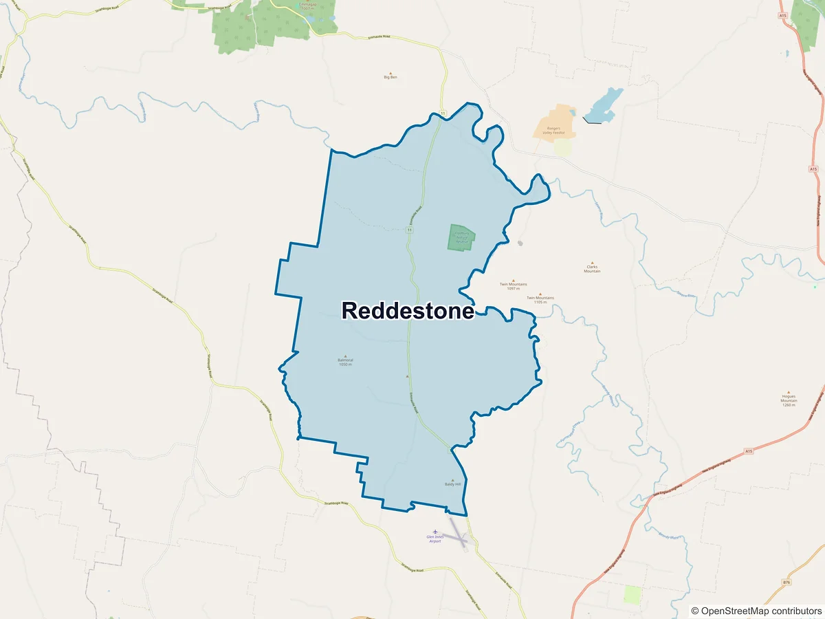 Map of Reddestone, NSW, Australia