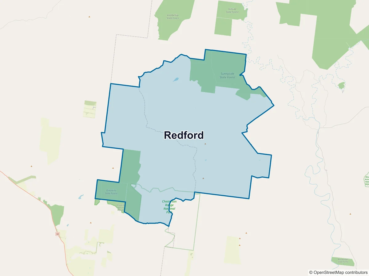 Map of Redford, QLD, Australia
