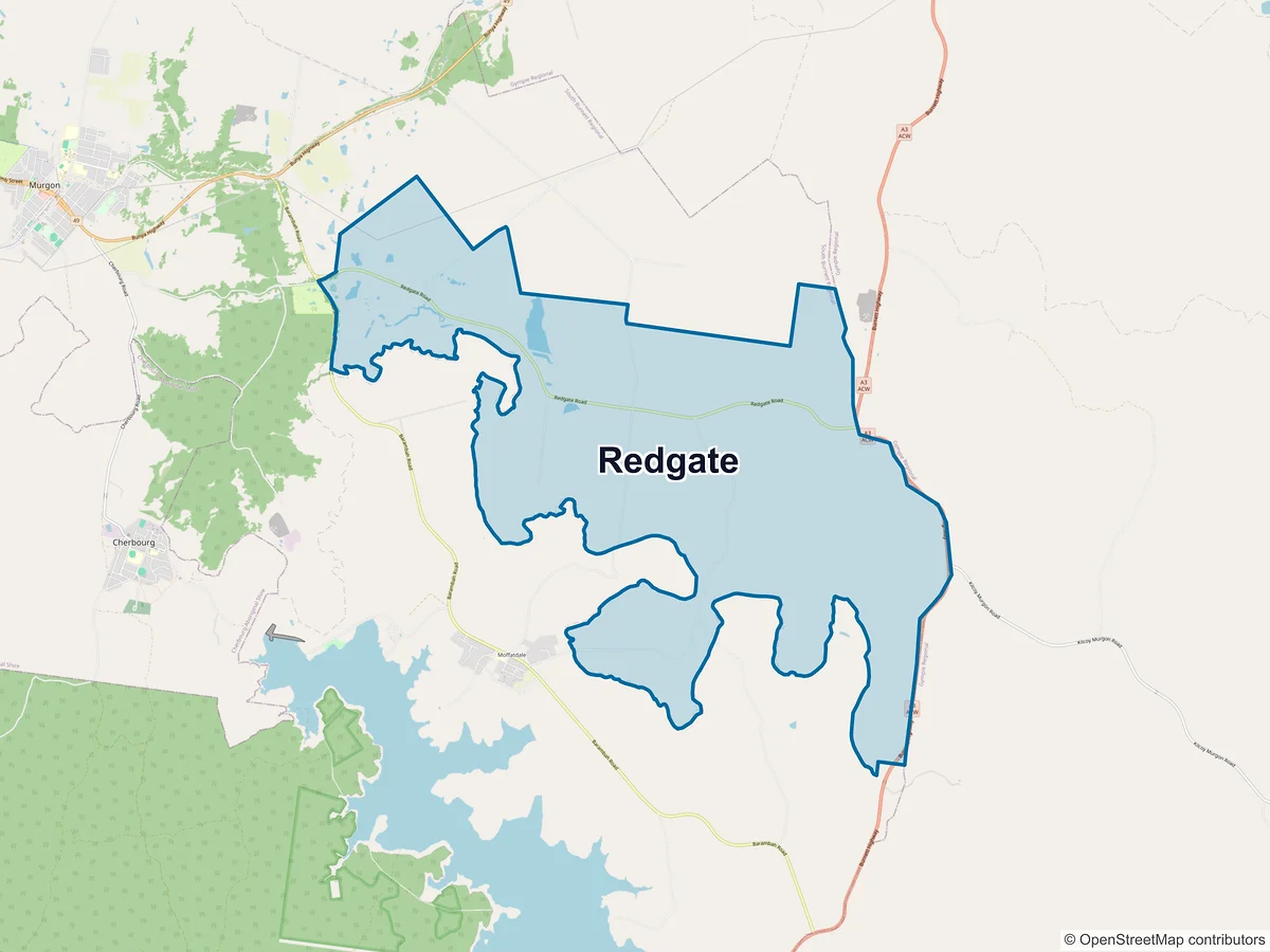 Map of Redgate, QLD, Australia