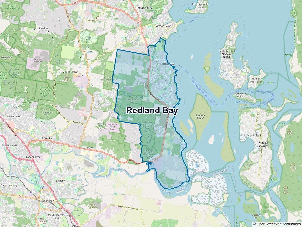 Map of Redland Bay, QLD, Australia